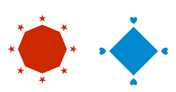 affinity designer duplicating objects around symmetrical shapes