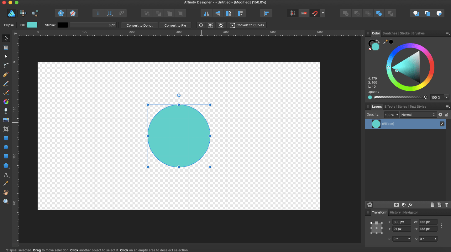 affinity designer duplicating objects circle