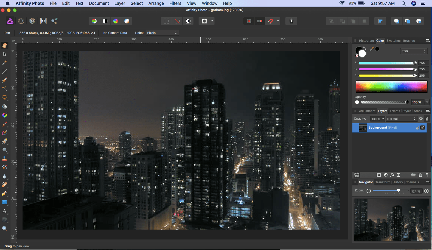 affinity photo night city sample