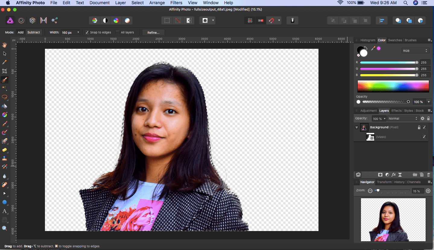 affinity photo mask applied