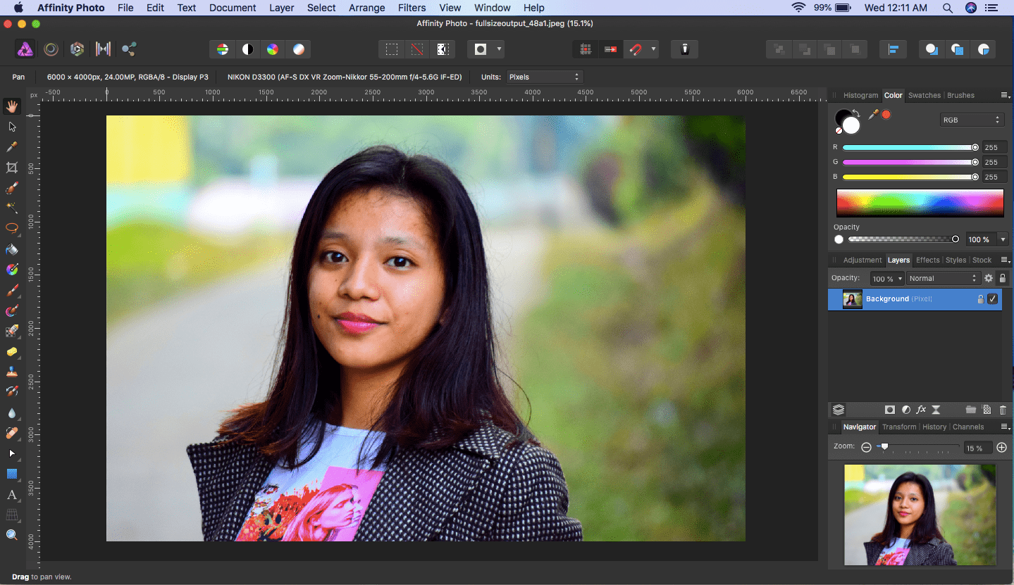 affinity photo object to be cut out