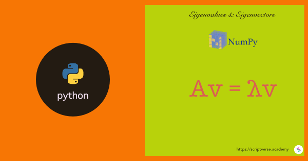 python eigenvalues eigenvectors